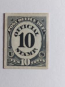 SCOTT # O51P PROOF CARD 10 CENT POST OFFICE GREAT COLOR AND GREAT CENTERING !!