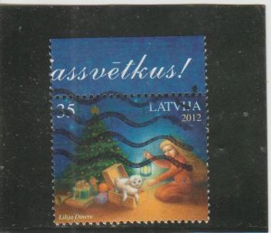 Latvia  Scott#  822  Used  (2012 Christmas)