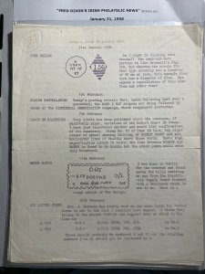 1958 Ireland Freed Dixon Philatelic News Specimen Pages Rare