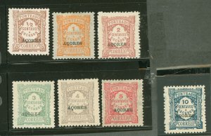 Azores #J15-J21 Unused Single (Complete Set)