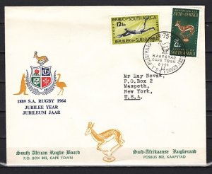 South Africa, Scott cat. 301-302. Rugby issue. First day Cover. ^