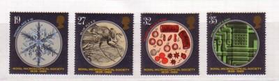 Great Britain Sc 1285-8 1989 Roy Microscopical Soc stamp set mint NH