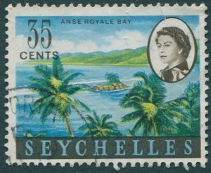 Seychelles 1962 SG201 15c QEII Anse Royale Bay FU