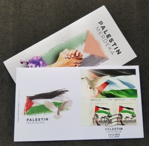 Malaysia Free Palestine 2023 Israel War Conflict Peace Pigeon Flag (special FDC)