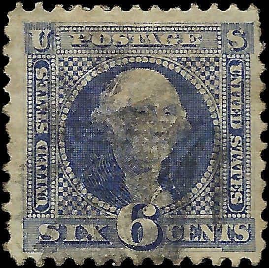 VEGAS - 1869 USA Sc# 115 - Used - Centering! - Lt Thin Just Below Hinge - EO19