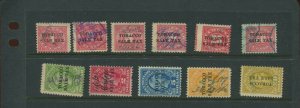 RJ1-RJ11 Tobacco Sales Tax Revenue Used Set of 11 Stamps (Bx 2940)