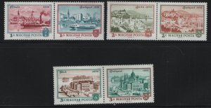 HUNGARY 2180a-2184a MNH SET IN PAIRS