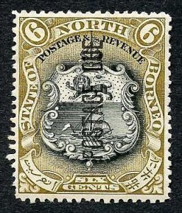 North Borneo SGD18 6d perf 14.5-15 Post Due M/M Cat 10 Pounds