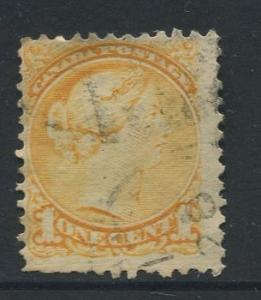 Canada -Scott 35 - Queen Victoria -1870 - Used - Single 1c Stamp