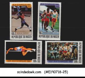 NIGER - 1980 OLYMPIC GAMES, MOSCOW - 4V - MINT NH