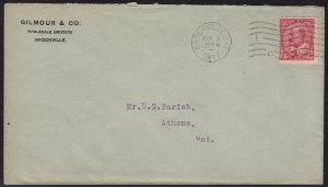 Canada - 1903 - Scott #90 - used on cover - BROCKVILLE - ATHENS