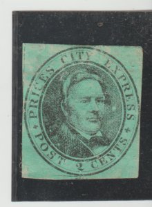 1858 US Scott #119L3  MNG Local Prices City Express Genuine Signed by Springer