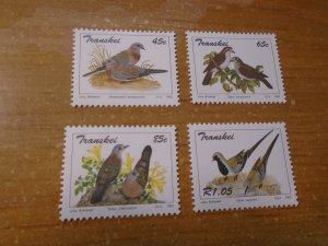 South Africa  Transkei  #  295-98  MNH  Birds