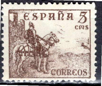 Spain; 1949; Sc. # 664a; MLH NO Imprint Single Stamp