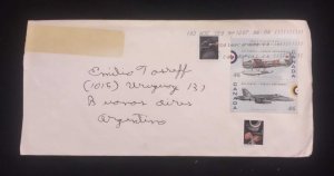 C) 1999. CANADA. AIRMAIL ENVELOPE SENT TO ARGENTINA. MULTIPLE STAMPS OF AIR