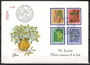 Switzerland, Scott cat. B426-B429. Flowers issue. First day cover. ^