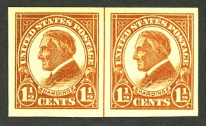 U.S. #576 MINT LINE PAIR OG NH