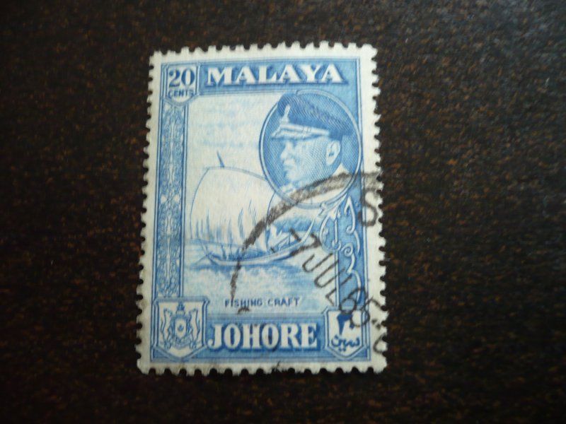 Stamps - Malay Fed State Johore - Scott# 164 - Used Part Set of 1 Stamp