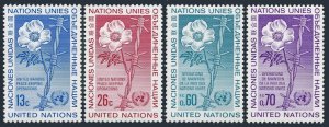 United Nations NY 265-266,Geneva 55-56,MNH. Peace-keeping Operations,1975.Rose.