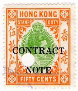 (I.B) Hong Kong Revenue : Contract Note 50c