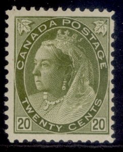 CANADA QV SG165, 20c olive-green, M MINT. Cat £325.