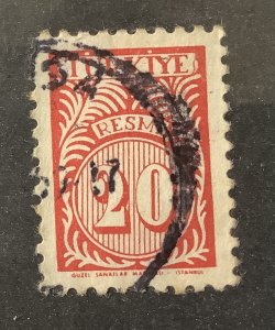 Turkey  1957 Scott  o46 used - Numeral