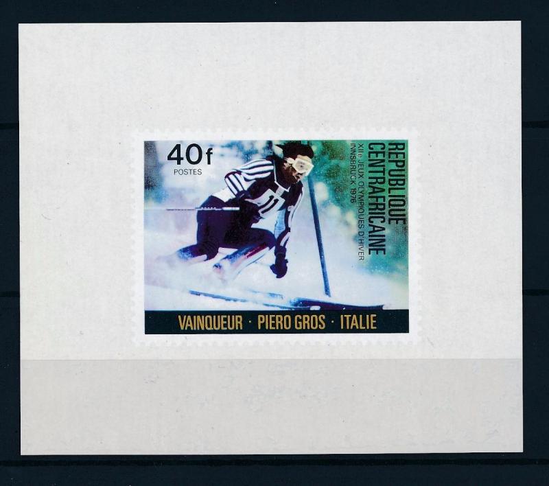 [56053] Central African Republic 1976 Olympic games Skiing MNH Sheet