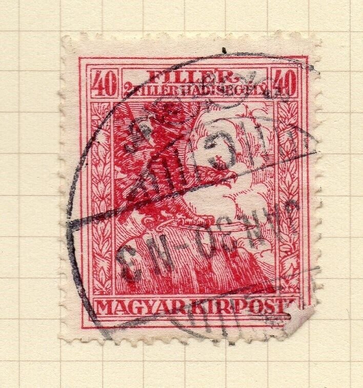 Hungary 1916-17 War Charity Shades Early Issue Fine Used 40f. Postmark NW-90318