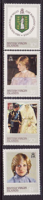 Virgin Is.-Sc#430-3-unused NH set-Princess Diana-1982-