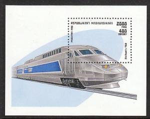 Malagasy Trains 1207 Souvenir Sheet MNH VF