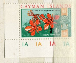 CAYMAN ISLANDS; 1969 early QEII Pictorial C-DAY issue MINT MNH CORNER 3c.