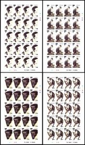 Ghana WWF Diana Monkey 4 Full Sheets IMPERF with overprints RARR SG#3574-3577