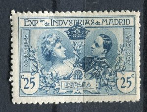 SPAIN; 1907 early Madrid Expo issue fine used 25c. value