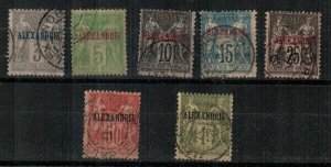 French Offices in Egypt: Alexandria Scott 3, 5, 6a, 7, 9, 12, 13 Used [TH881]