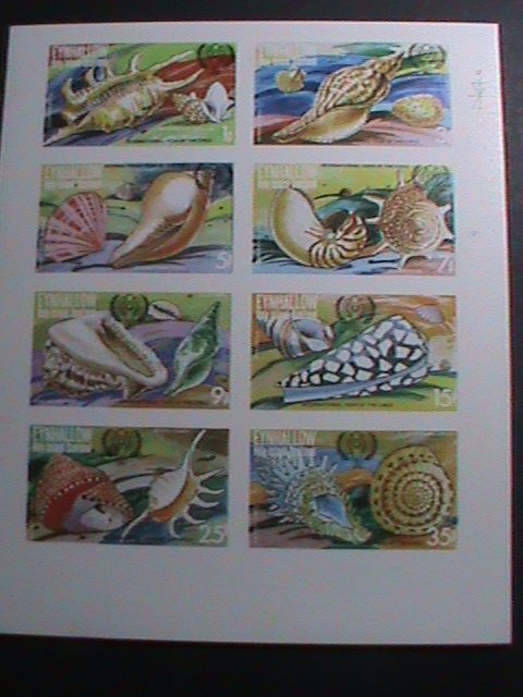 EYNHALLOW-SCOTLAND 1972 -WORLD LOVELY SEA SHELLS  IMPERF-MNH SHEET VERY FINE