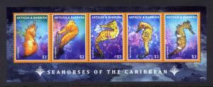 Antigua Sc# 3191 MNH Seahorses (M/S)