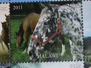 ​Malawi Stamp:2011-Beautiful Horses MNH Stamp sheet-#2