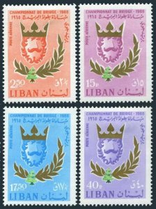 Lebanon C453-C456,MNH.Michel 930-933. Bridge Championships 1965. 