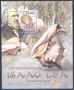 MOZAMBIQUE 2012 ISAAC LEA 220TH ANNIVERSARY SEA SHELLS SOUVENIR SHEET