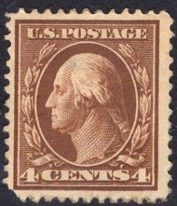 US Stamp #334 4c Washington MINT Hinged SCV $35