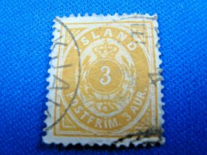 ICELAND  1882  -  SCOTT # 15  -  USED                    (Hi1)