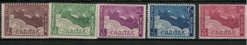 Belgium B64 - B68 - Semi Postals. Set Of 5. MH. OG.  #02 BELGB64s5
