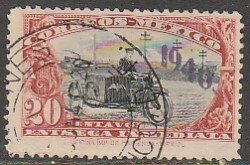MEXICO E7, 20¢ Motorcycle, OVPTD. 1940 Special Delivery USED. F-VF. (340)
