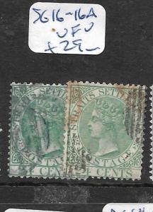 MALAYA STRAITS SETTLEMENTS  (P1206B)  QV  24C  SG 16-16A  VFU