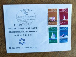 Cover  Germany 1972  with special cancellation and block  Olympic Games  Munich