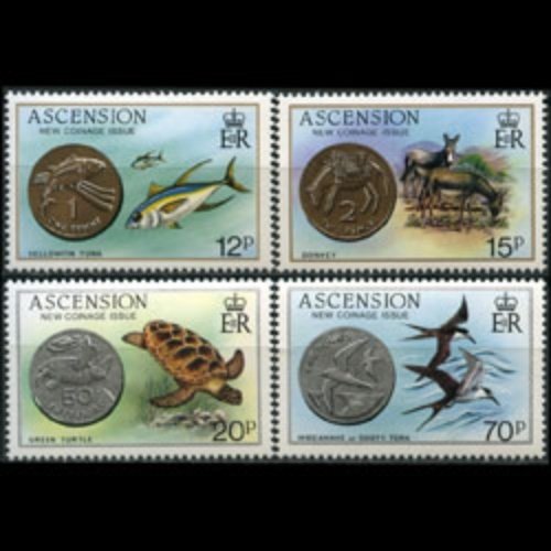 ASCENSION 1984 - Scott# 355-8 Coins Set of 4 NH