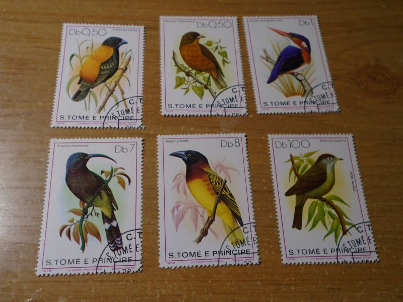 Birds : St Thomas & Principe #  541-46  used