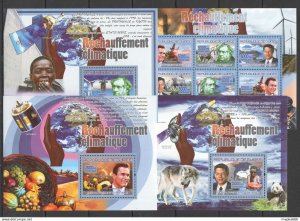 2007 Guinea Fauna Animals Famous People Global Warming 1Kb+3Bl ** Ns383