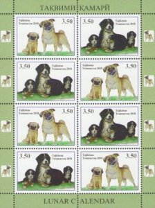 TADZHIKISTAN - 2018 - Year of the Dog - Perf 8v Sheet - MNH