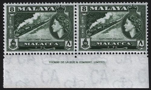 Malaya - Malacca #49 Mint VF NH imprint lower pair